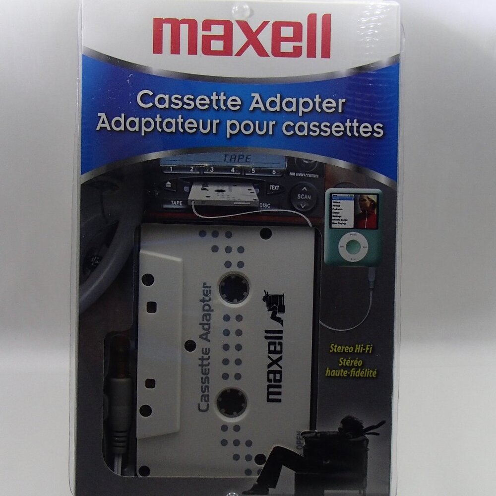 Maxell P-10 Cassette Adapter for iPod, Mp3 music player, or portable CD players